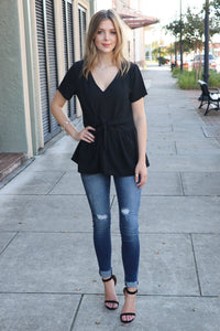 "Desk To Dawn" Peplum Top