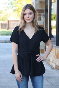 "Desk To Dawn" Peplum Top