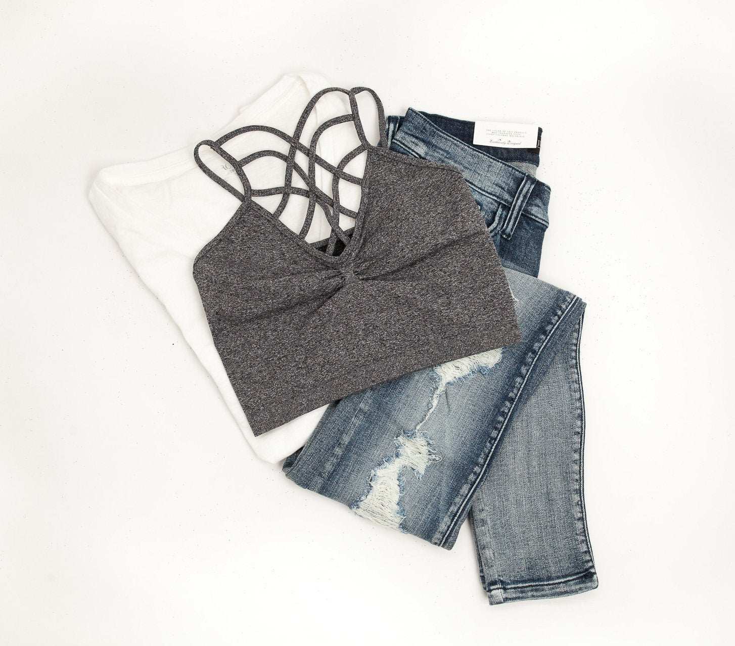 "The Spider Tease" Caged Bralette (Gun Metal)