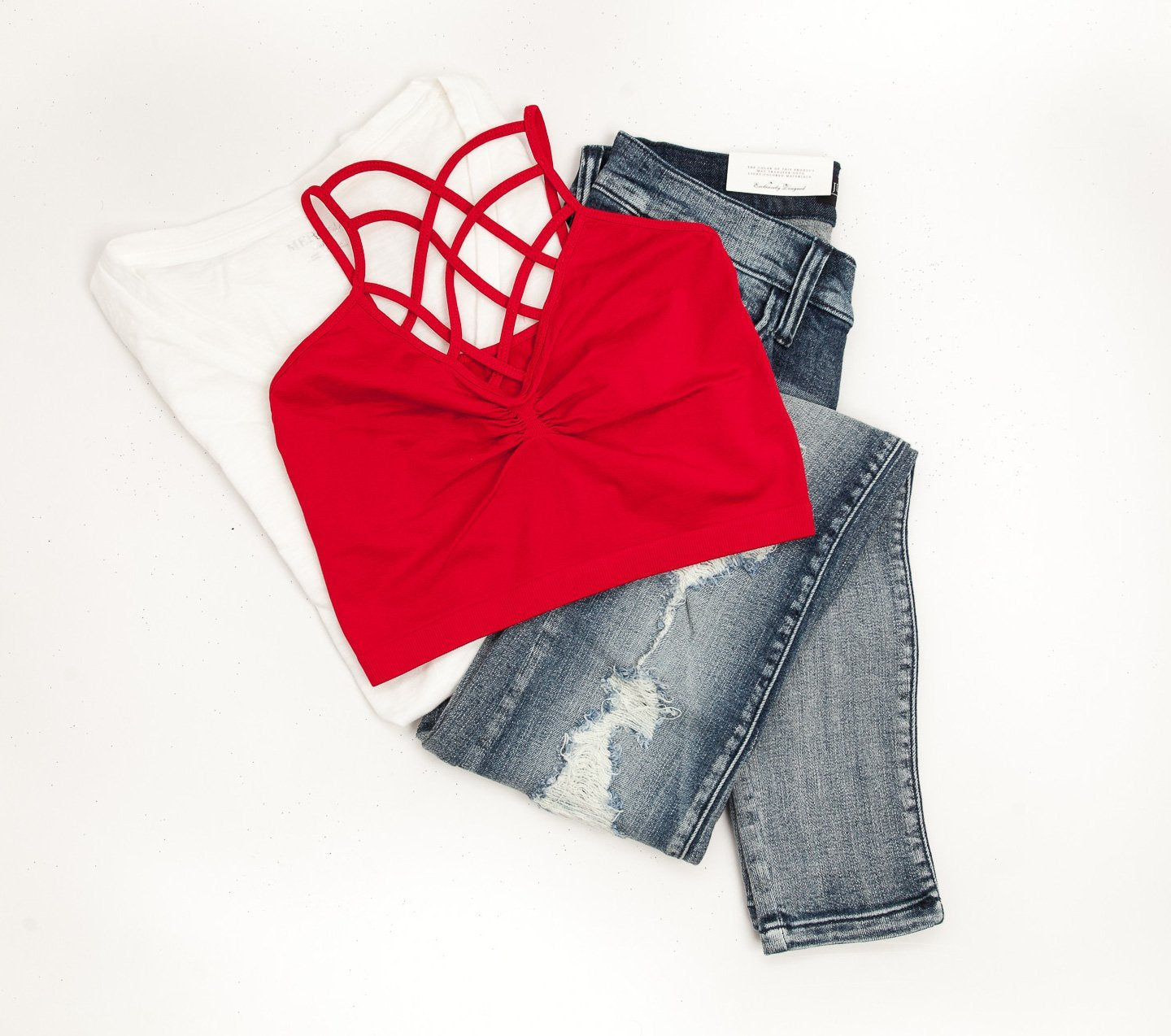 "The Spider Tease" Caged Bralette (Red)