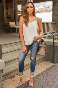 "For Dainty Details" Lace Cami (Cream)