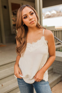 "For Dainty Details" Lace Cami (Cream)