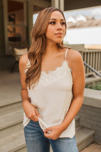 "For Dainty Details" Lace Cami (Cream)