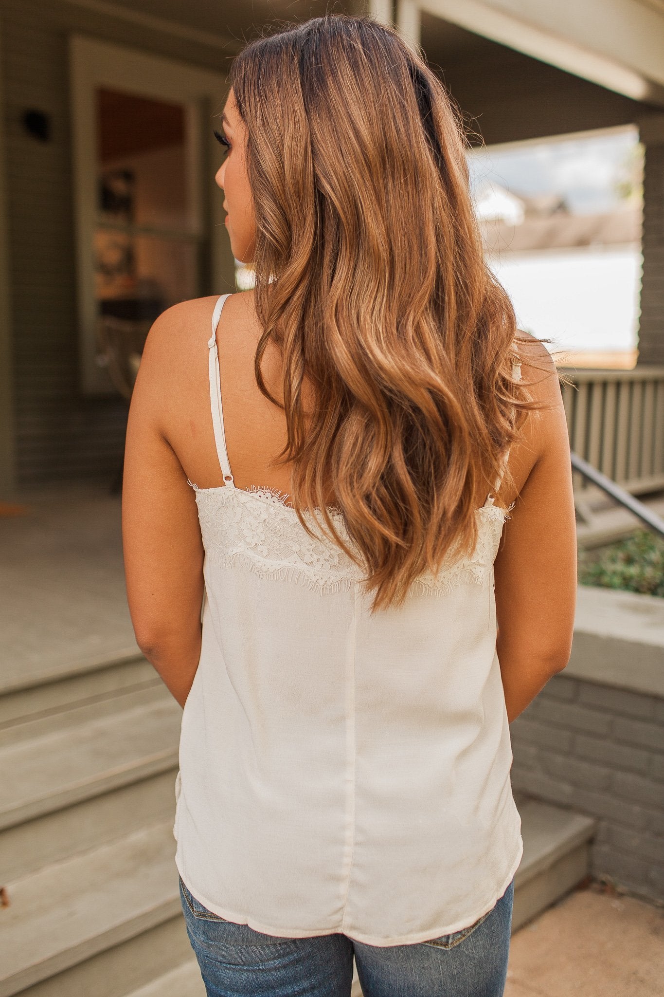 "For Dainty Details" Lace Cami (Cream)
