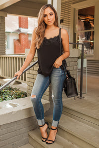 "For Dainty Details" Lace Cami (Black)