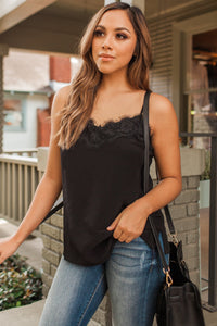 "For Dainty Details" Lace Cami (Black)