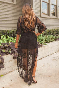 "Candle Light Romance" Maxi Romper (Black)
