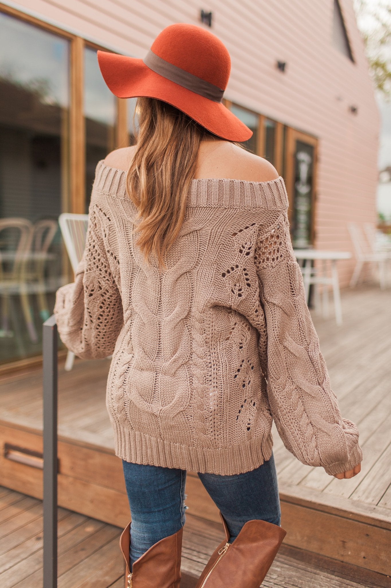 "When Autumn Calls" Knit Sweater (Mocha)
