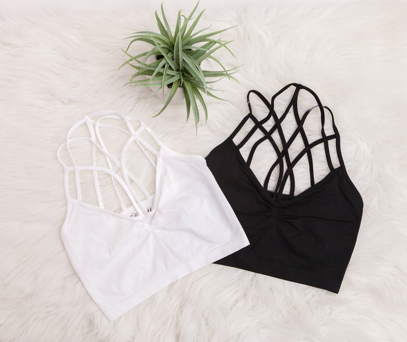 "Out Of Bounds" Strappy Bralette (Black)