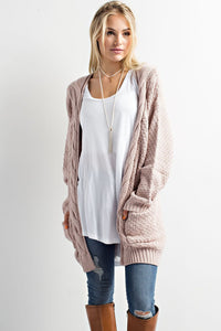 "Lost In Wanderlust" Open Cardigan (Twig)